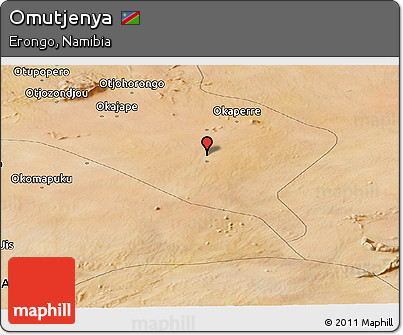 Satellite Panoramic Map of Omutjenya