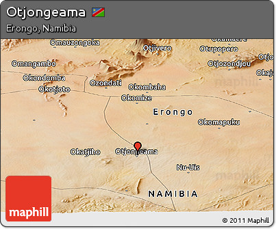 Satellite Panoramic Map of Otjongeama
