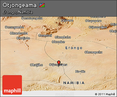 Satellite Panoramic Map of Otjongeama