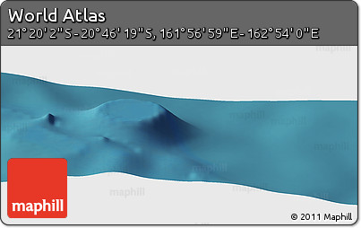 Satellite Panoramic Map of the Area around 21° 3' 11" S, 162° 25' 30" E