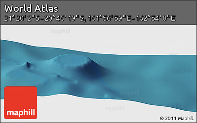 Satellite Panoramic Map of the Area around 21° 3' 11" S, 162° 25' 30" E