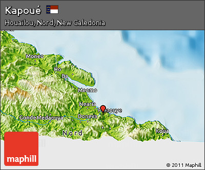 Physical 3D Map of Kapoué