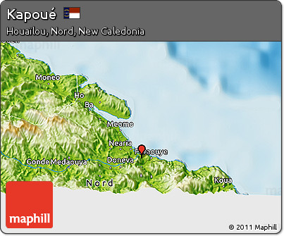 Physical 3D Map of Kapoué