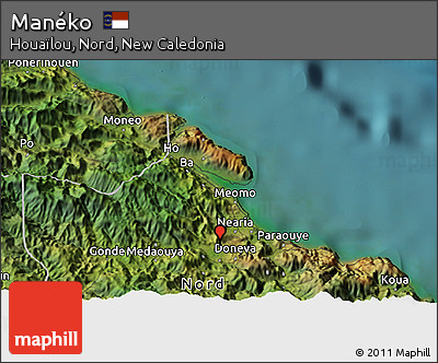 Satellite 3D Map of Manéko