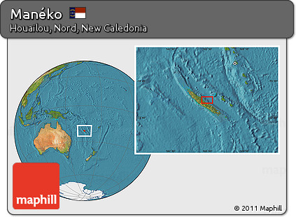 Satellite Location Map of Manéko