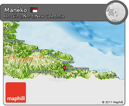 Physical Panoramic Map of Manéko