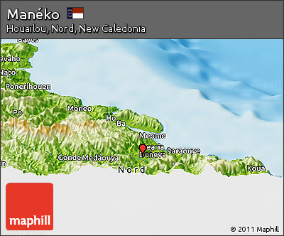 Physical Panoramic Map of Manéko