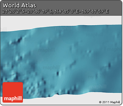 Satellite 3D Map of the Area around 21° 3' 11" S, 169° 13' 29" E
