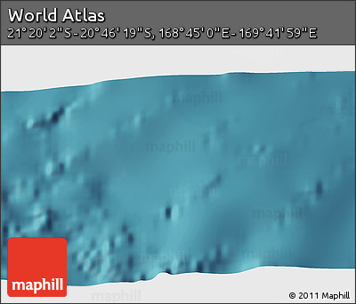 Satellite 3D Map of the Area around 21° 3' 11" S, 169° 13' 29" E