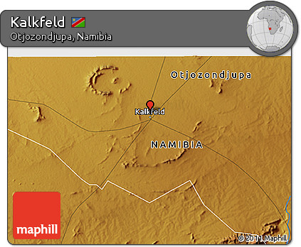 Physical 3D Map of Kalkfeld