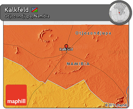 Political 3D Map of Kalkfeld