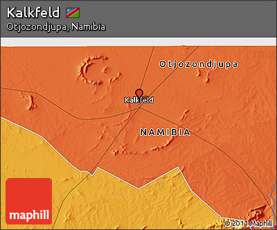 Political 3D Map of Kalkfeld
