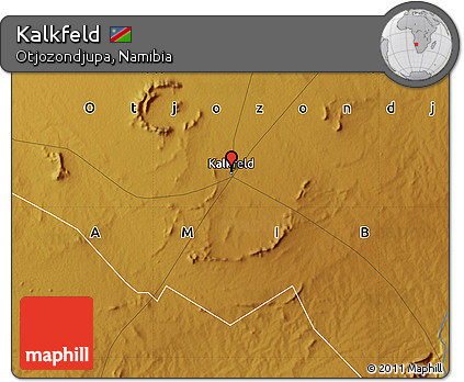 Physical Map of Kalkfeld