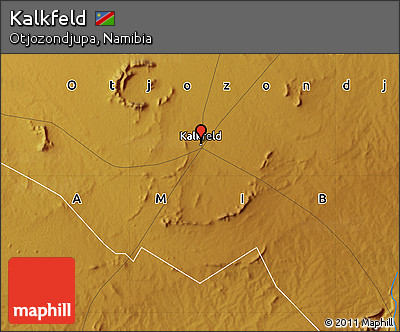 Physical Map of Kalkfeld