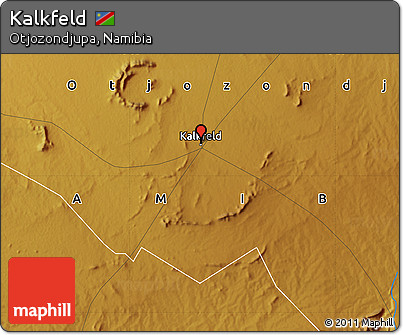 Physical Map of Kalkfeld