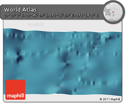 Satellite 3D Map of the Area around 21° 3' 11" S, 170° 55' 30" E