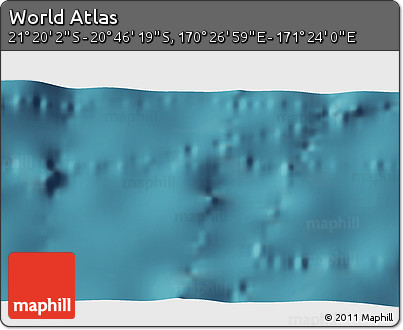 Satellite 3D Map of the Area around 21° 3' 11" S, 170° 55' 30" E
