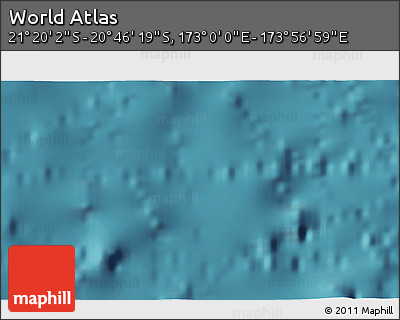 Satellite 3D Map of the Area around 21° 3' 11" S, 173° 28' 29" E