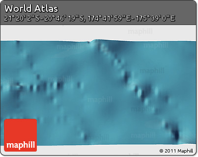 Satellite 3D Map of the Area around 21° 3' 11" S, 175° 10' 30" E