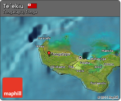 Satellite 3D Map of Te`ekiu
