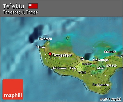 Satellite 3D Map of Te`ekiu