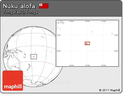 Blank Location Map of Nuku`alofa