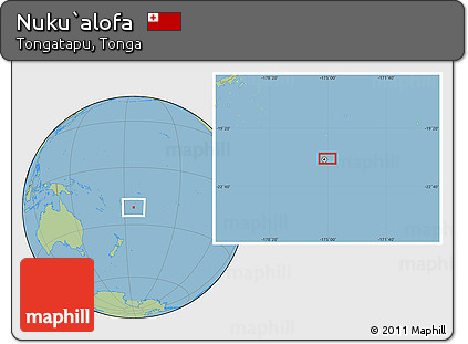Savanna Style Location Map of Nuku`alofa