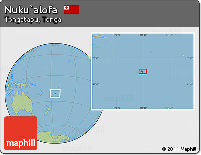 Savanna Style Location Map of Nuku`alofa