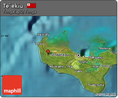 Satellite Map of Te`ekiu
