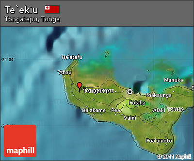 Satellite Map of Te`ekiu