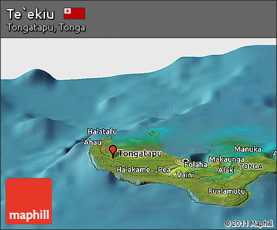 Satellite Panoramic Map of Te`ekiu