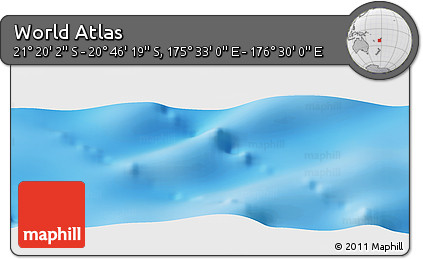 Physical Panoramic Map of the Area around 21° 3' 11" S, 176° 1' 30" E