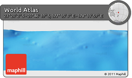 Physical Panoramic Map of the Area around 21° 3' 11" S, 177° 43' 29" E