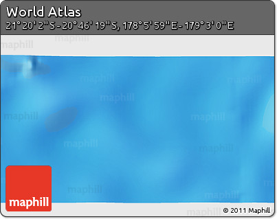 Physical 3D Map of the Area around 21° 3' 11" S, 178° 34' 29" E