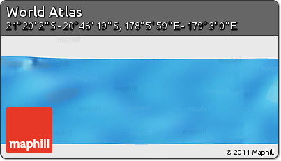 Physical Panoramic Map of the Area around 21° 3' 11" S, 178° 34' 29" E