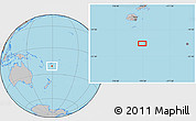 Gray Location Map of the area around 21° 3' 11" S, 179° 16' 30" E