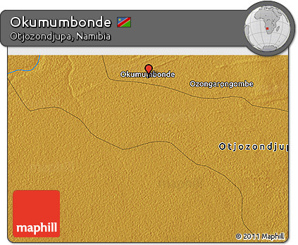 Physical 3D Map of Okumumbonde