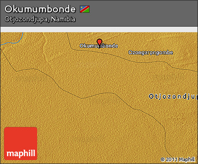 Physical 3D Map of Okumumbonde