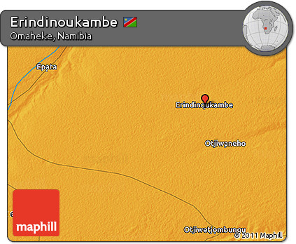Political 3D Map of Erindinoukambe