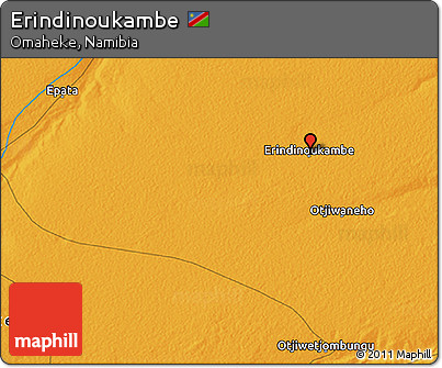 Political 3D Map of Erindinoukambe