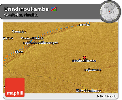 Physical Panoramic Map of Erindinoukambe