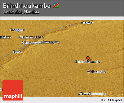 Physical Panoramic Map of Erindinoukambe