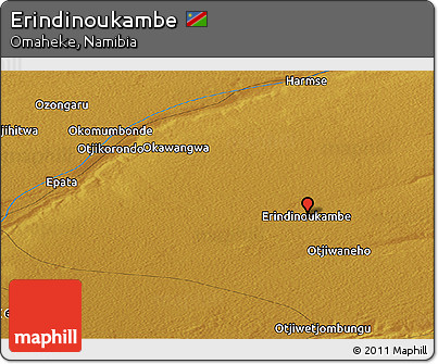 Physical Panoramic Map of Erindinoukambe