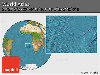 Satellite Location Map of the Area around 21° 3' 11" S, 1° 46' 29" E