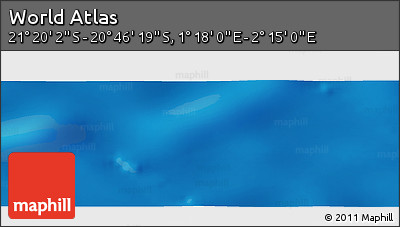 Physical Panoramic Map of the Area around 21° 3' 11" S, 1° 46' 29" E