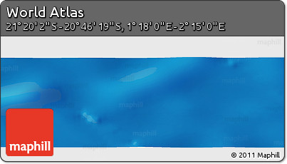 Physical Panoramic Map of the Area around 21° 3' 11" S, 1° 46' 29" E