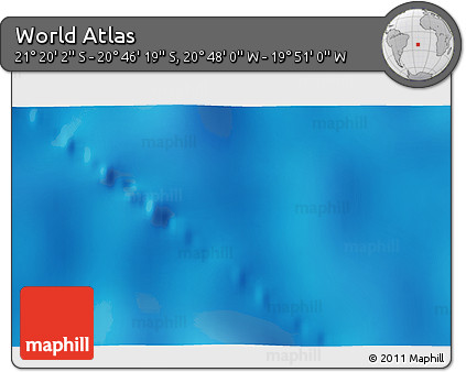 Physical 3D Map of the Area around 21° 3' 11" S, 20° 19' 30" W