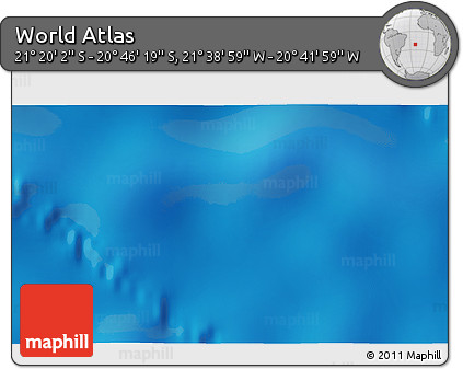 Physical 3D Map of the Area around 21° 3' 11" S, 21° 10' 29" W