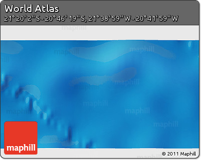 Physical 3D Map of the Area around 21° 3' 11" S, 21° 10' 29" W