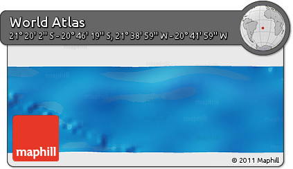 Physical Panoramic Map of the Area around 21° 3' 11" S, 21° 10' 29" W
